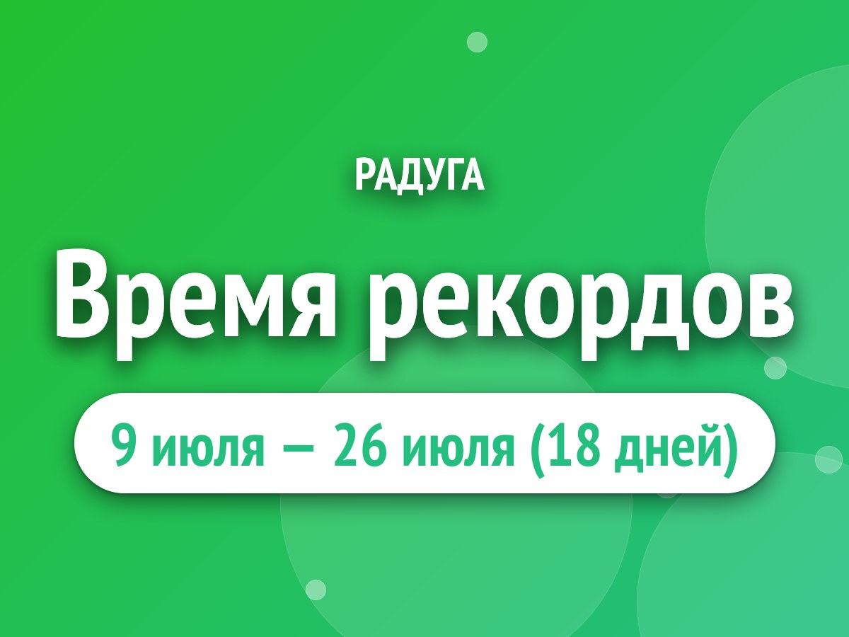 Время рекордов